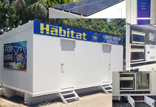 solar-powered off-grid cabin